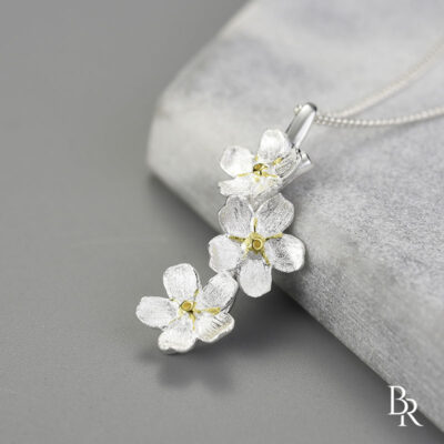Srebaren-medalion-pozlata-Bella-Ricci-Forget-me-not