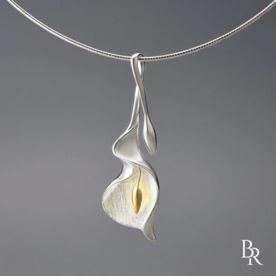 Сребърен медальон с 18К позлата MY CALLA