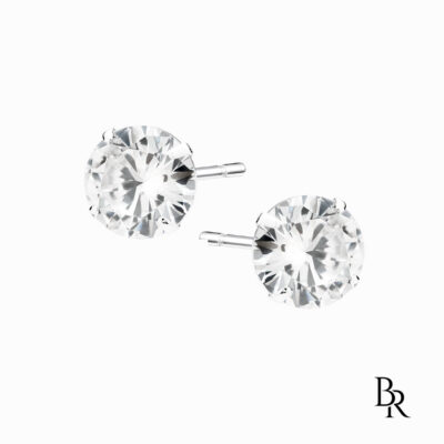 Сребърни обеци с цирконии Sparkles