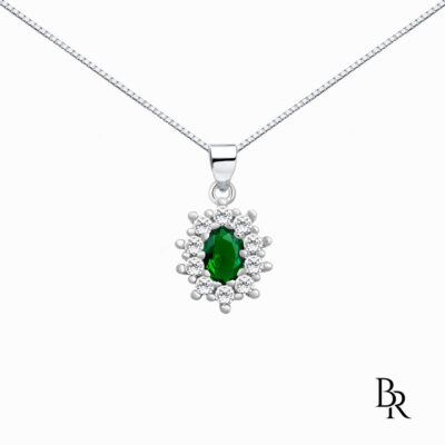 Сребърно колие с циркони ROYAL