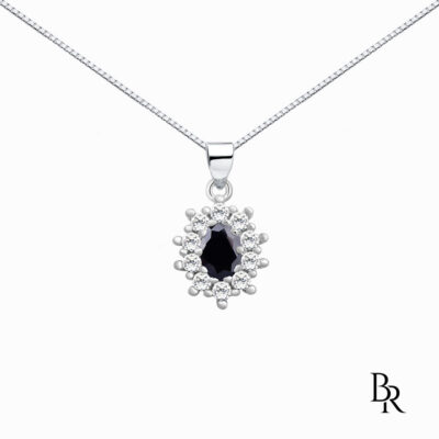 Сребърно колие с циркони ROYAL