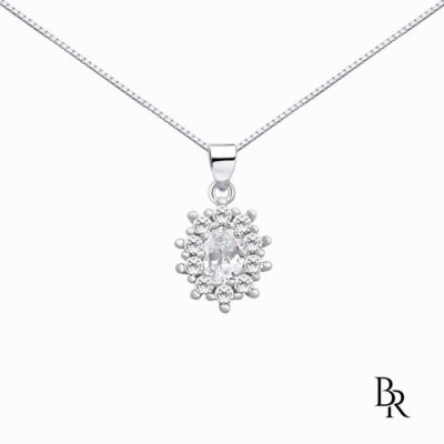 Сребърно колие с циркони ROYAL