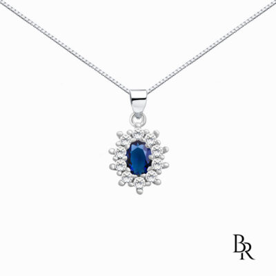 Сребърно колие с циркони ROYAL
