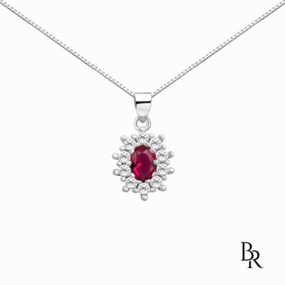 Сребърно колие с циркони ROYAL